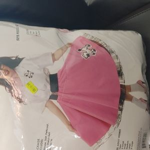 SZ XL BLACK 50s POODLE SKIRT OUTFIT